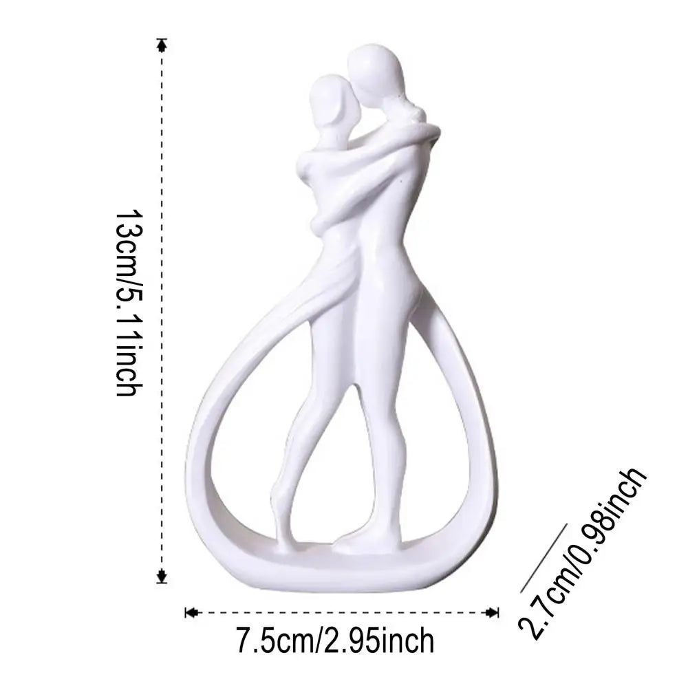 Modern Abstract Hugging Couple Statue Home Decoration