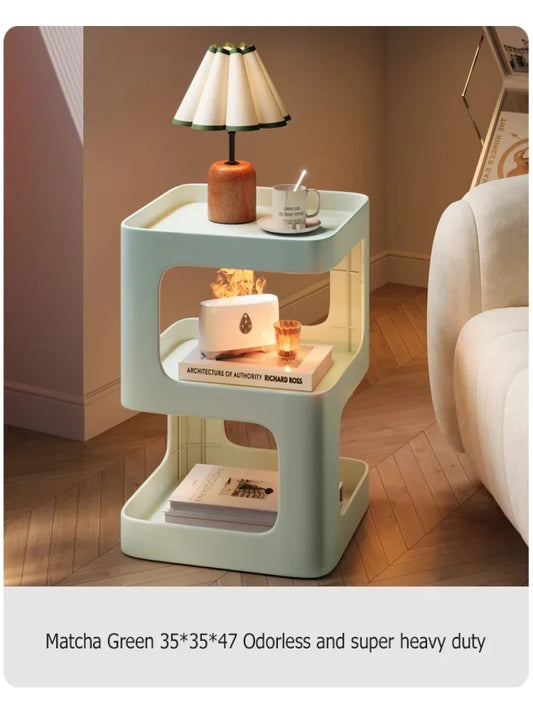 Modern Side Table Living Room Furniture Bedside Coffee Table Storage Rack for Small Apartment